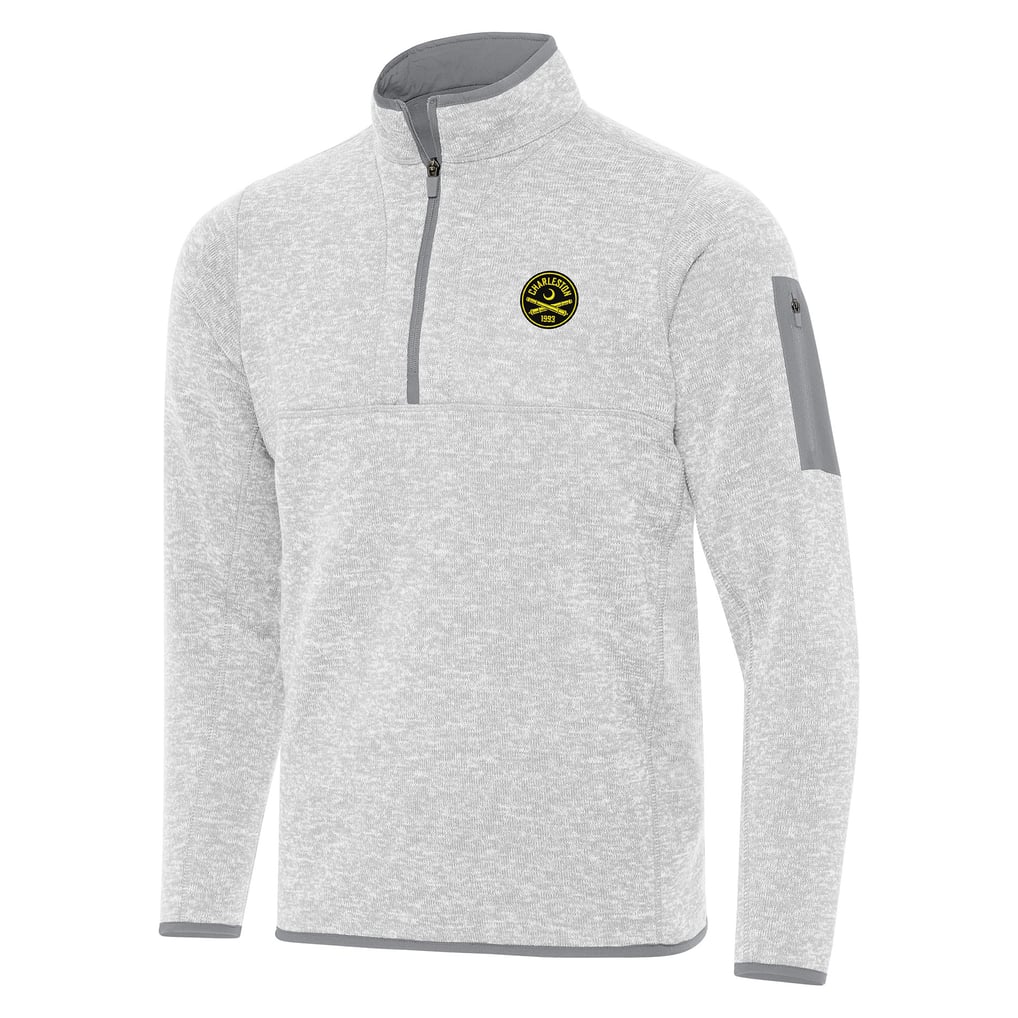  Charleston Battery Antigua Fortune Quarter-Zip Pullover - Heather Gray